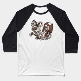 CerPURRus: Chocolate Bicolor Baseball T-Shirt